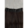Isıya Dayanıklı Yarım Ay Saç Çıt Çıt / Düz / Koyu Kestane / 60Cm / 110Gr (4#)