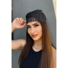 Siyah Renk Simli Fular