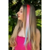 Yan Çıt Çıt Postiş / 3 Renk Ombre / 50 Cm