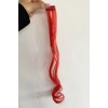 Yan Çıt Çıt Postiş / Kırmızı Dalgalı / 45 Cm