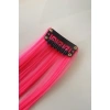 Yan Çıt Çıt Postiş / Neon Pembe Renk / 50 Cm