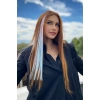 Yan Çıt Çıt Postiş / Ombre iki Renkli / 50 Cm