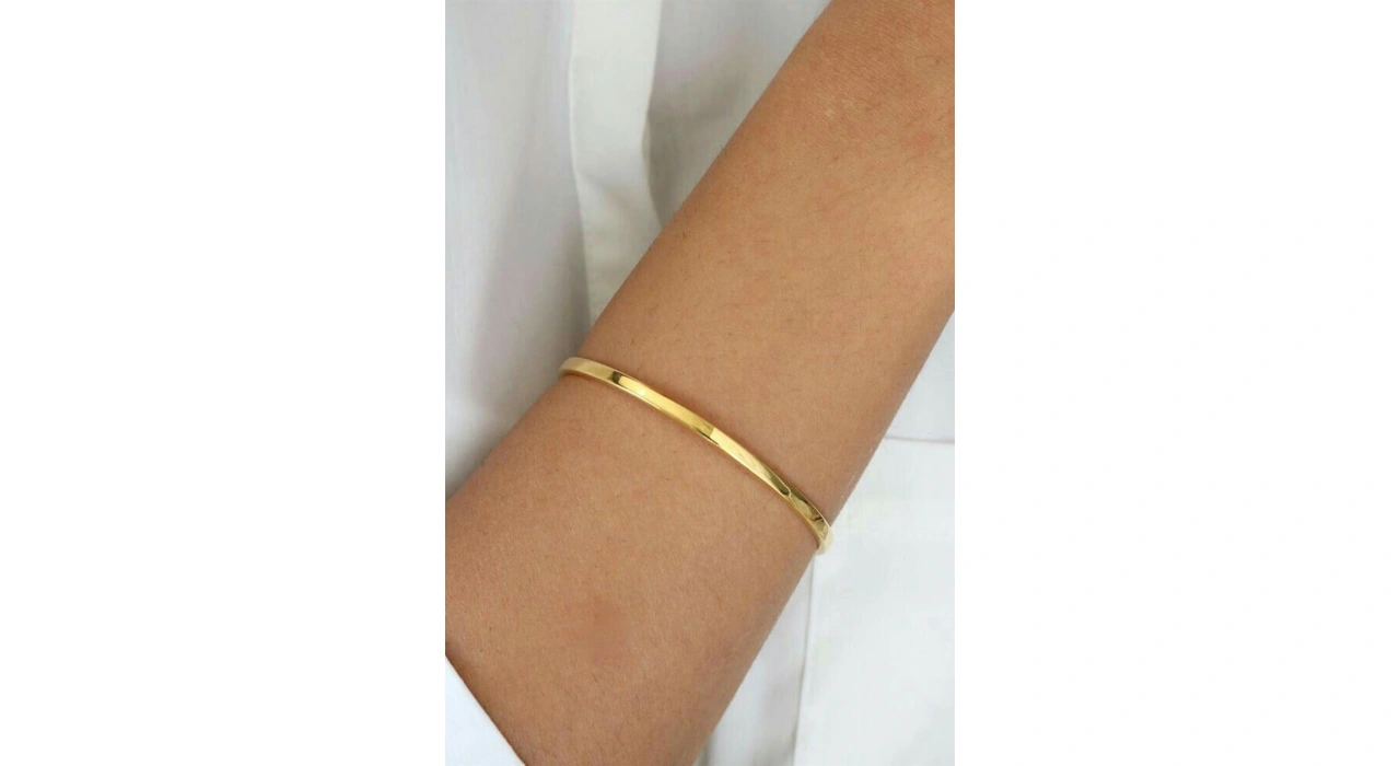 Altın Renk Düz Ajda Bilezik