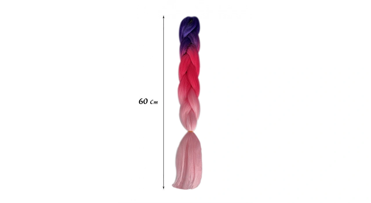 Karışık Renk Afrika Zenci Örgüsü Box Braid Sentetik Saç 60cm 100gr