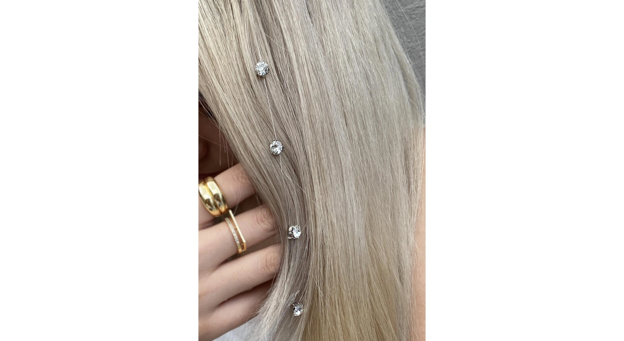 Taş Detaylı Çıtçıtlı Saç Aksesuarı