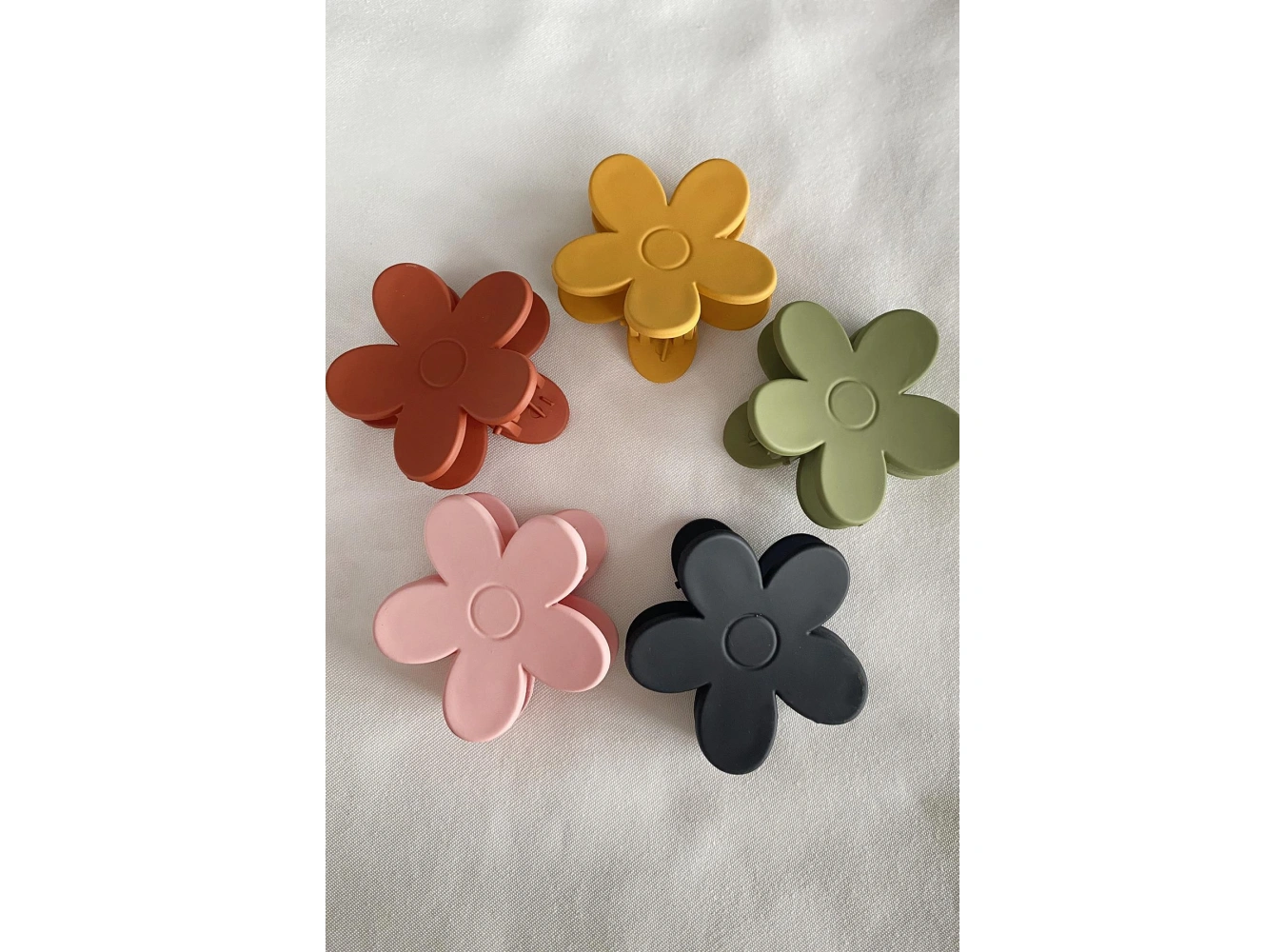 12li Karışık Renk Çicek Figürlü Mandal Toka Set