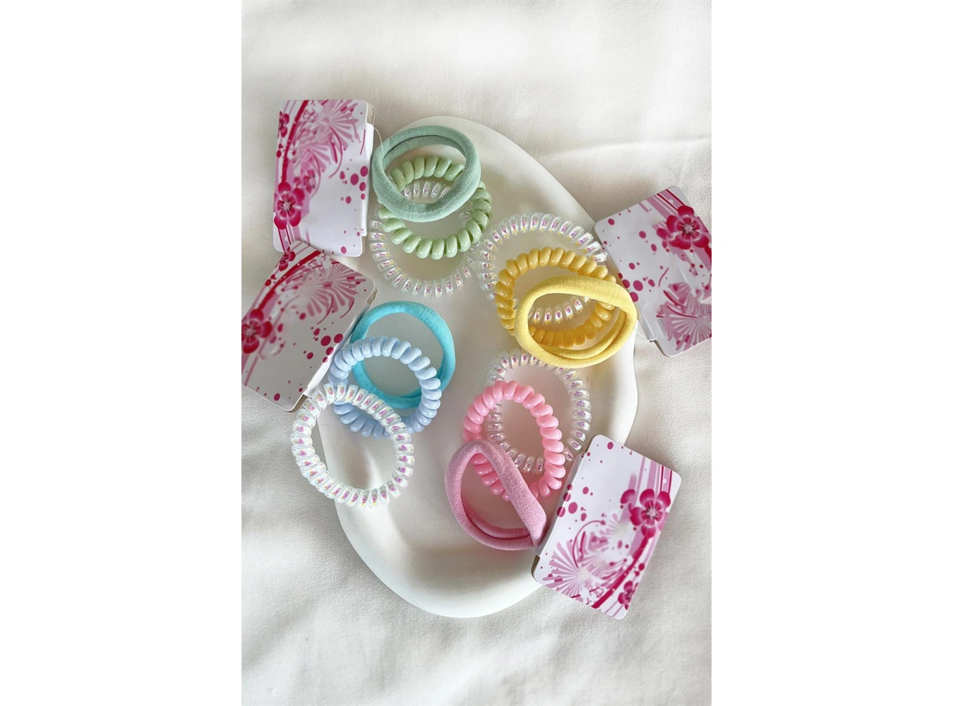 12li Karışık Renk Helezon ve Havlu Toka Set