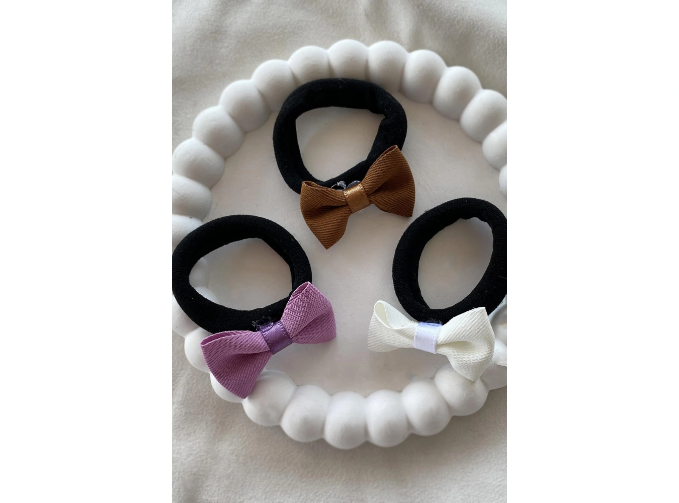 12li Karışık Renk Kurdele Figürlü Lastik Toka Set