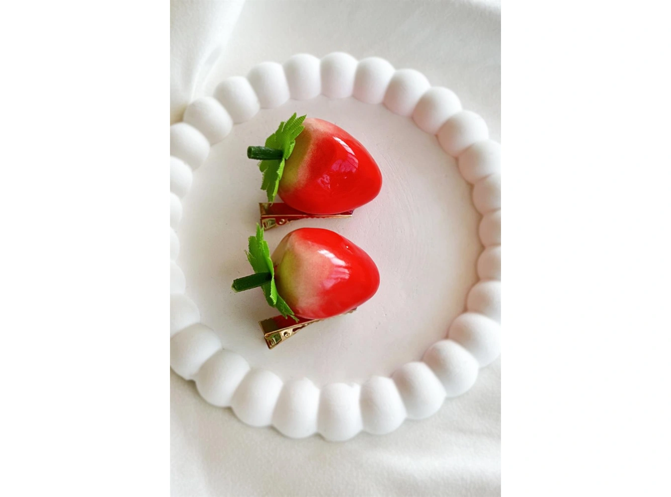 2li Çilek Figürlü Yan Toka