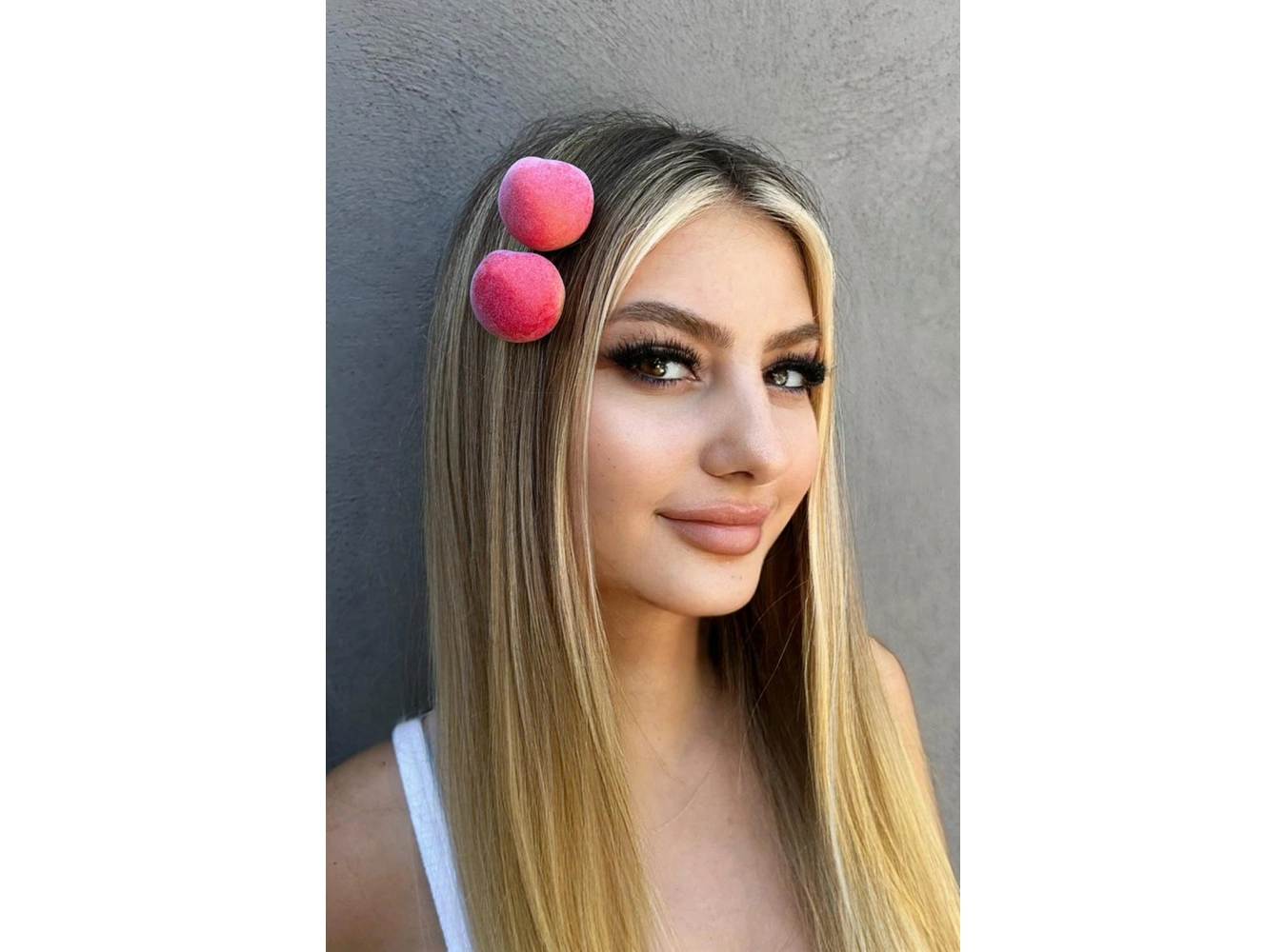 2li Şeftali Figürlü Yan Toka