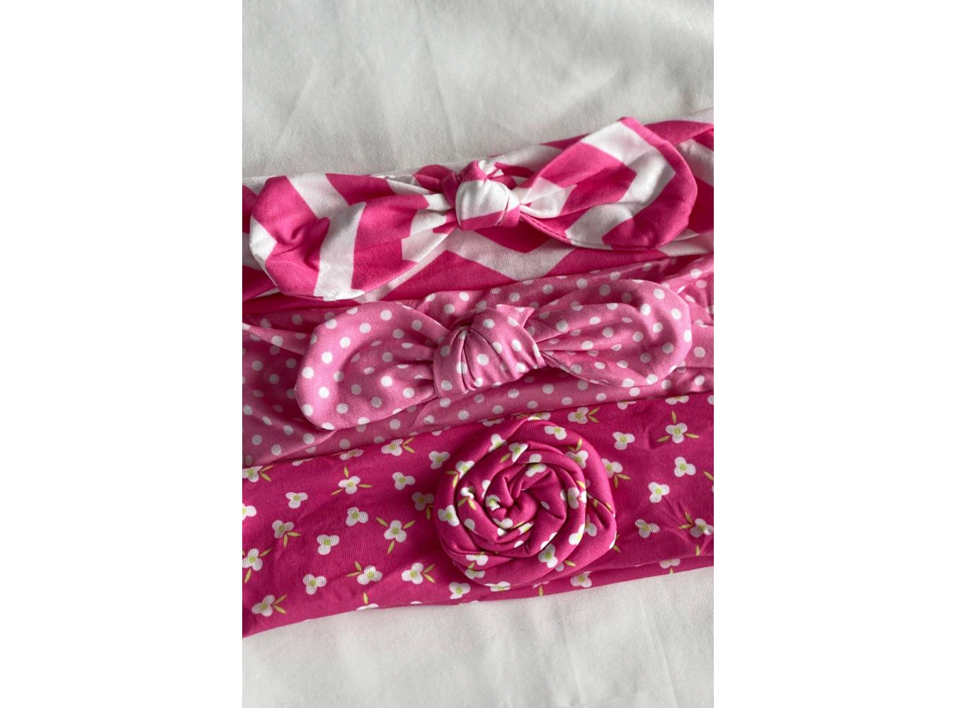 3lü Pembe Renk Çocuk Saç Bandı Set