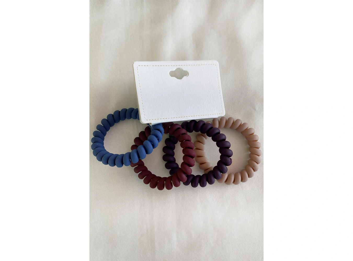 4lü Karışık Renk Helezon Lastik Toka