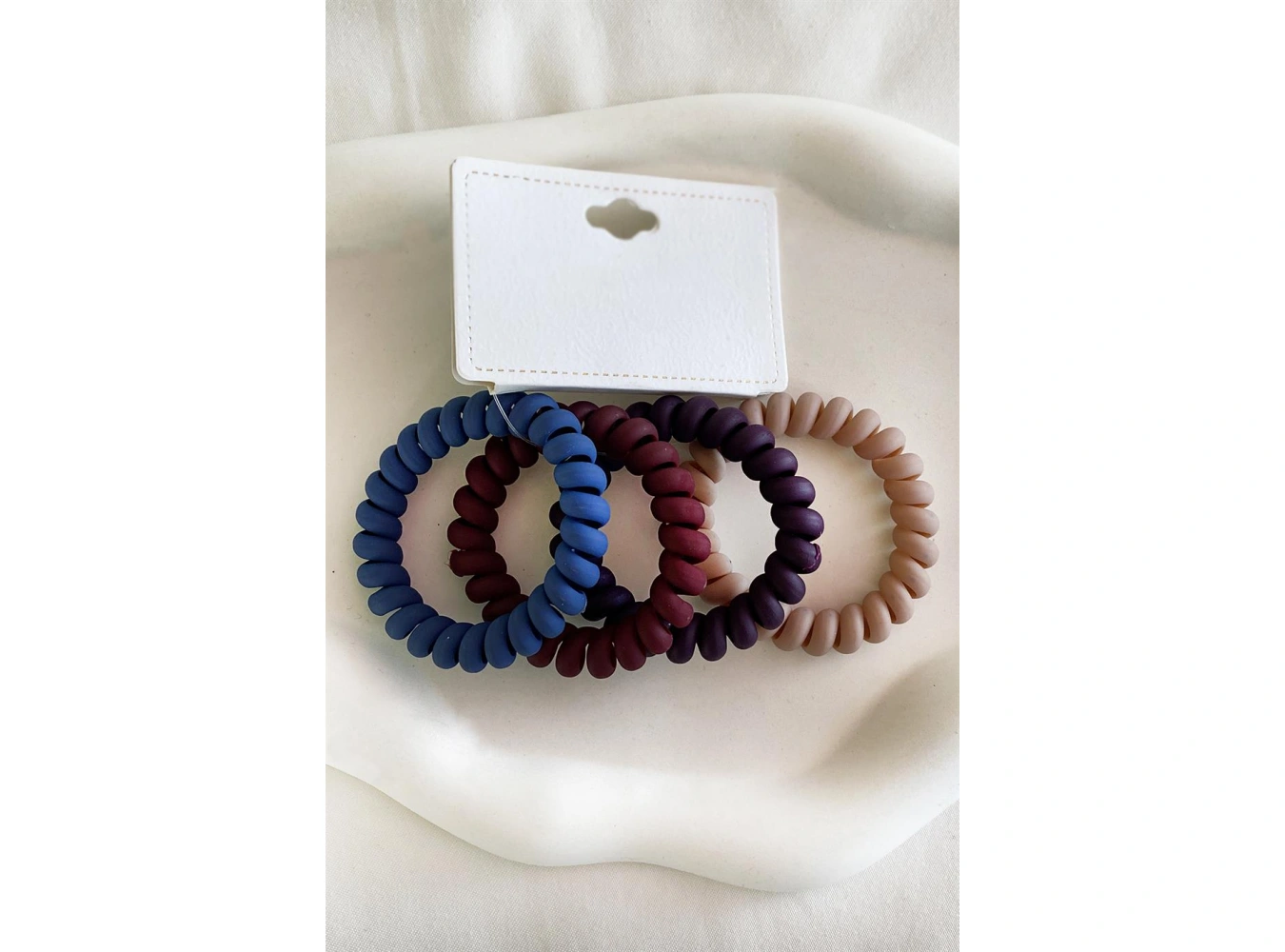 4lü Karışık Renk Helezon Lastik Toka