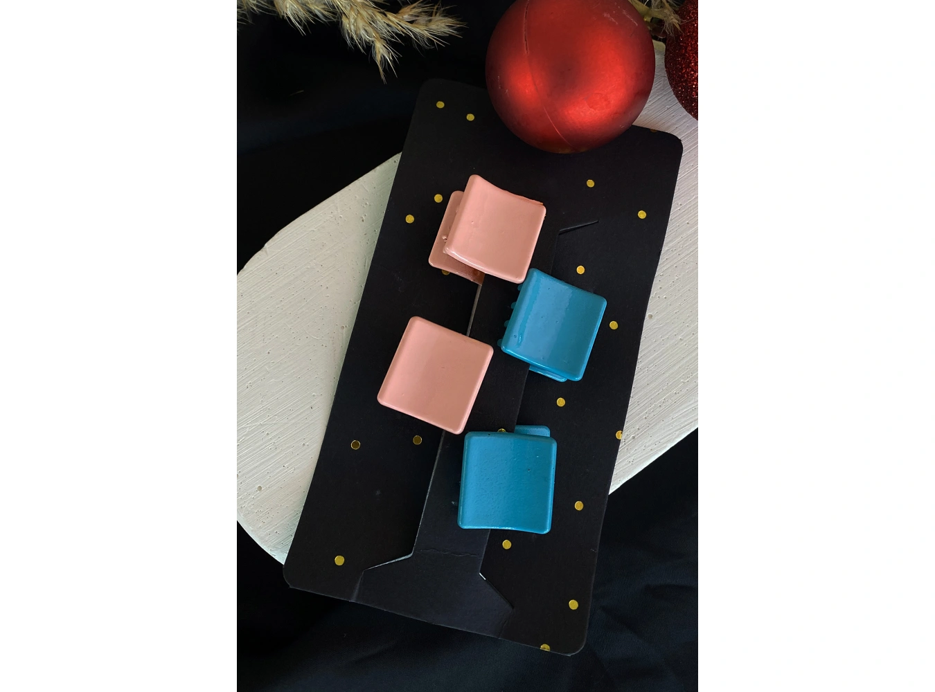 4lü Karışık Renk Mandal Toka Set