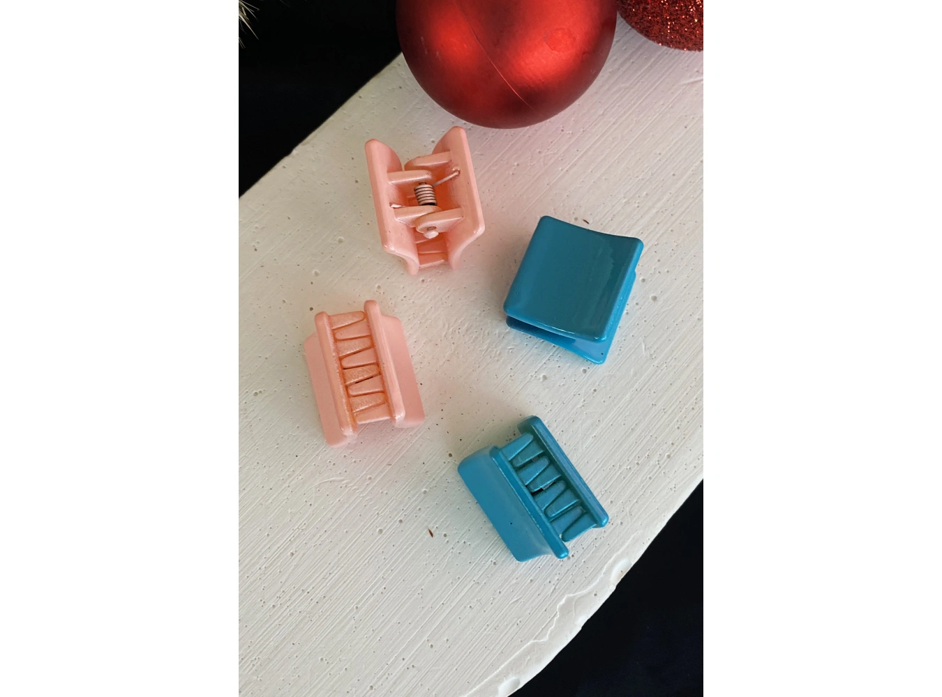 4lü Karışık Renk Mandal Toka Set