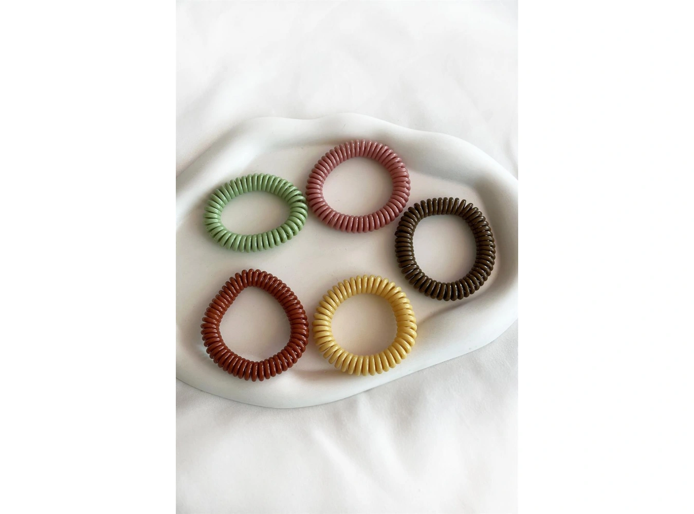 5lı Karışık Renk Helezon Lastik Toka