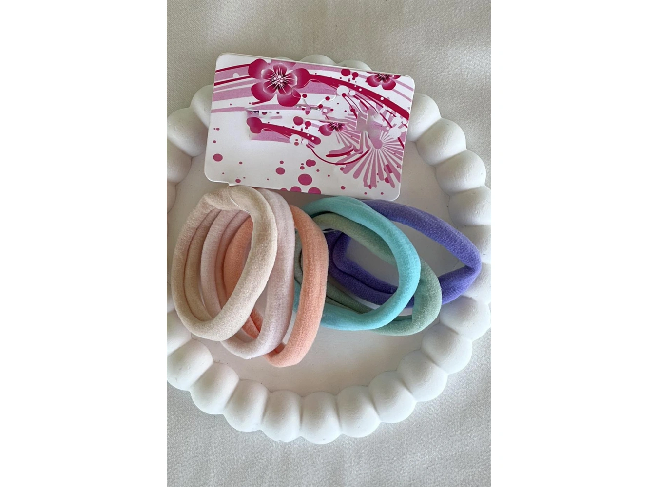 6lı Karışık Renk Havlu Lastik Toka