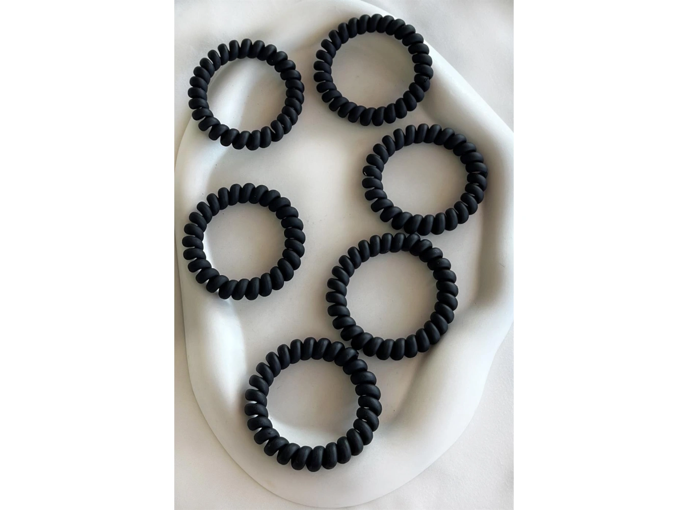 6lı Siyah Renk Helezon Lastik Toka