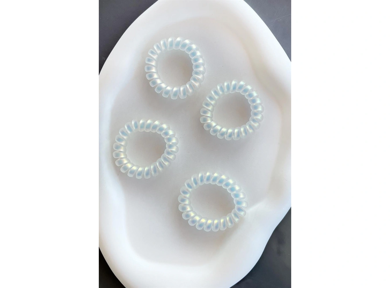 Dörtlü Beyaz Hologramlı Helezon Toka