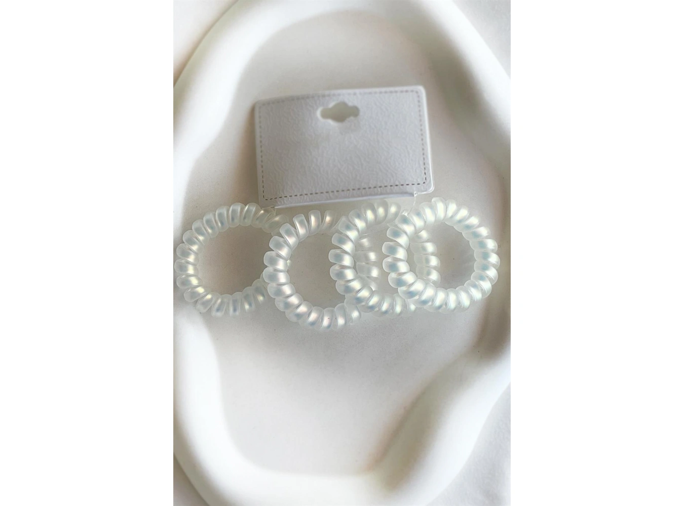 Dörtlü Beyaz Hologramlı Helezon Toka