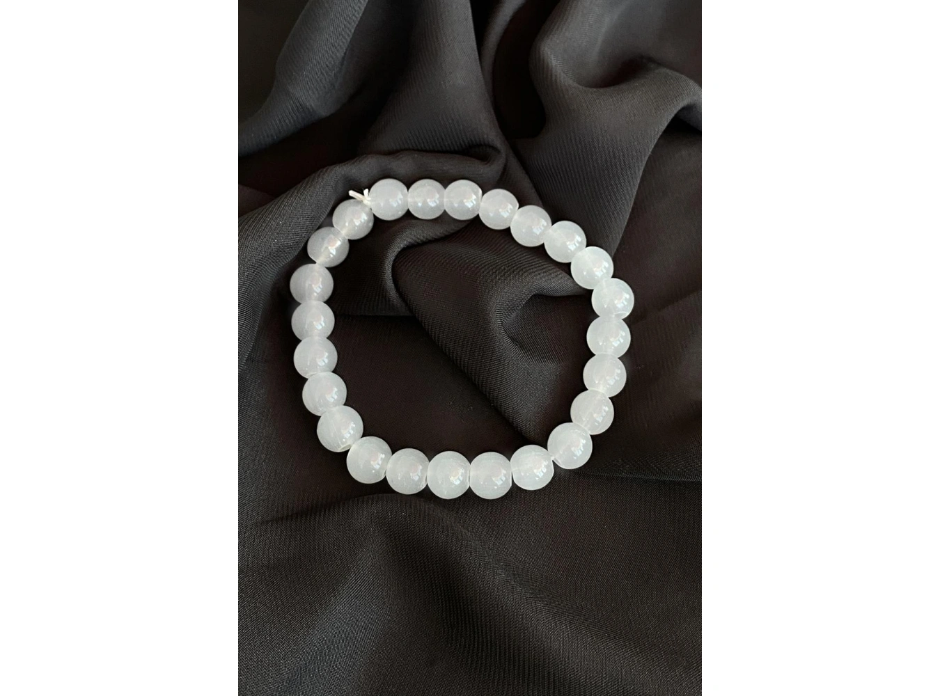 Gri Renk Boncuk detaylı Erkek Bileklik