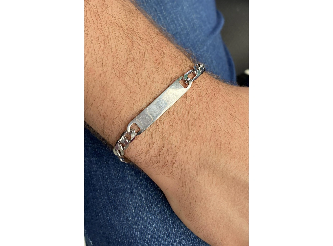 Gümüş Renk Zincir Çelik Bileklik (Unisex)