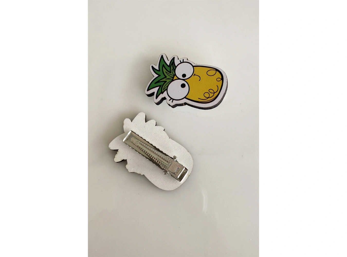 İkili Ananas Figürlü Çocuk Pens Toka Set