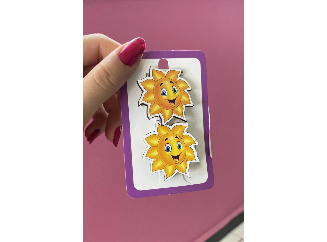 İkili Güneş Figürlü Çocuk Pens Toka Set