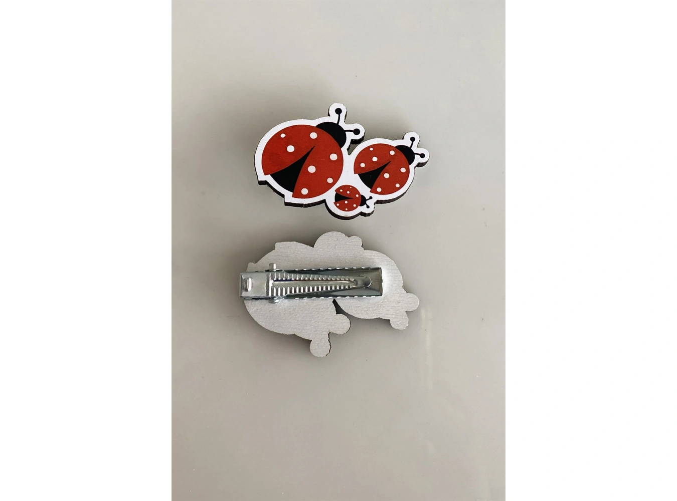 İkili Uğur Böceği Figürlü Çocuk Pens Toka Set