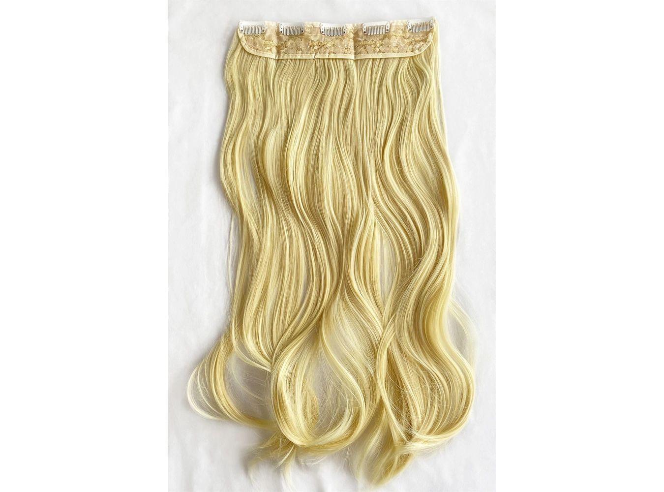 Isıya Dayanıklı Yarımay Çıtçıt Saç - 613# - Plaj Sarısı - Dalgalı - 60 Cm - 110 Gr