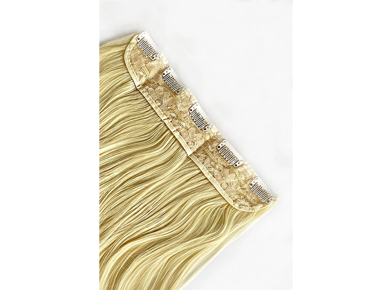 Isıya Dayanıklı Yarımay Çıtçıt Saç - 613# - Plaj Sarısı - Dalgalı - 60 Cm - 110 Gr