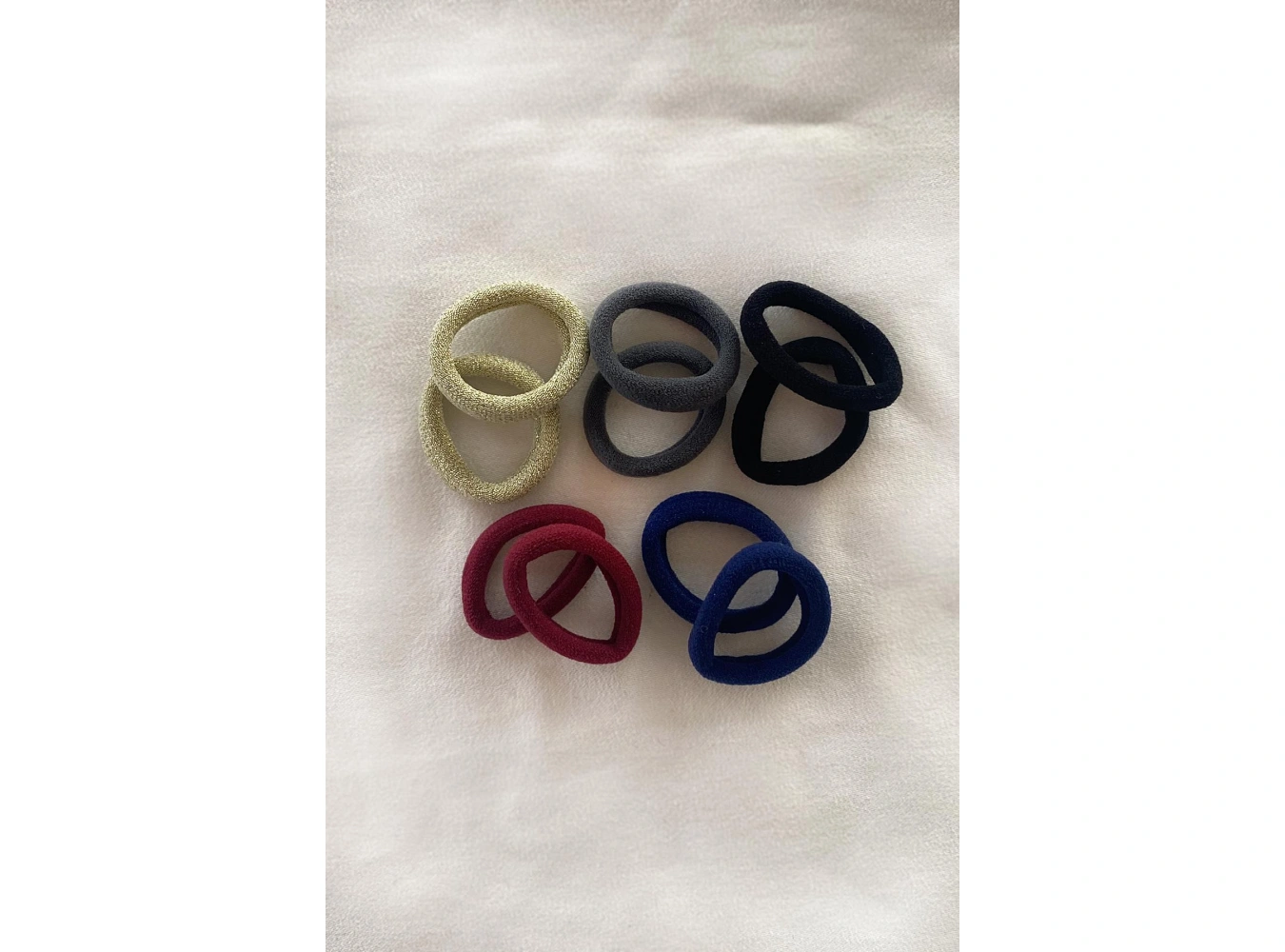 Karışık Renk 10lu Simli Havlu Lastik Toka