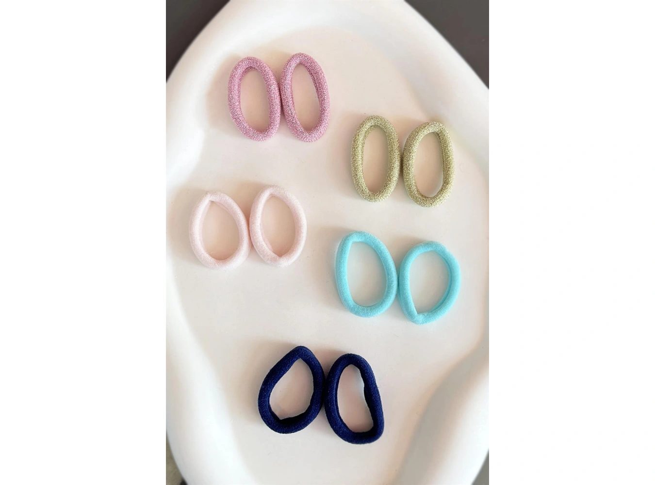 Karışık Renk 10lu Simli Havlu Lastik Toka