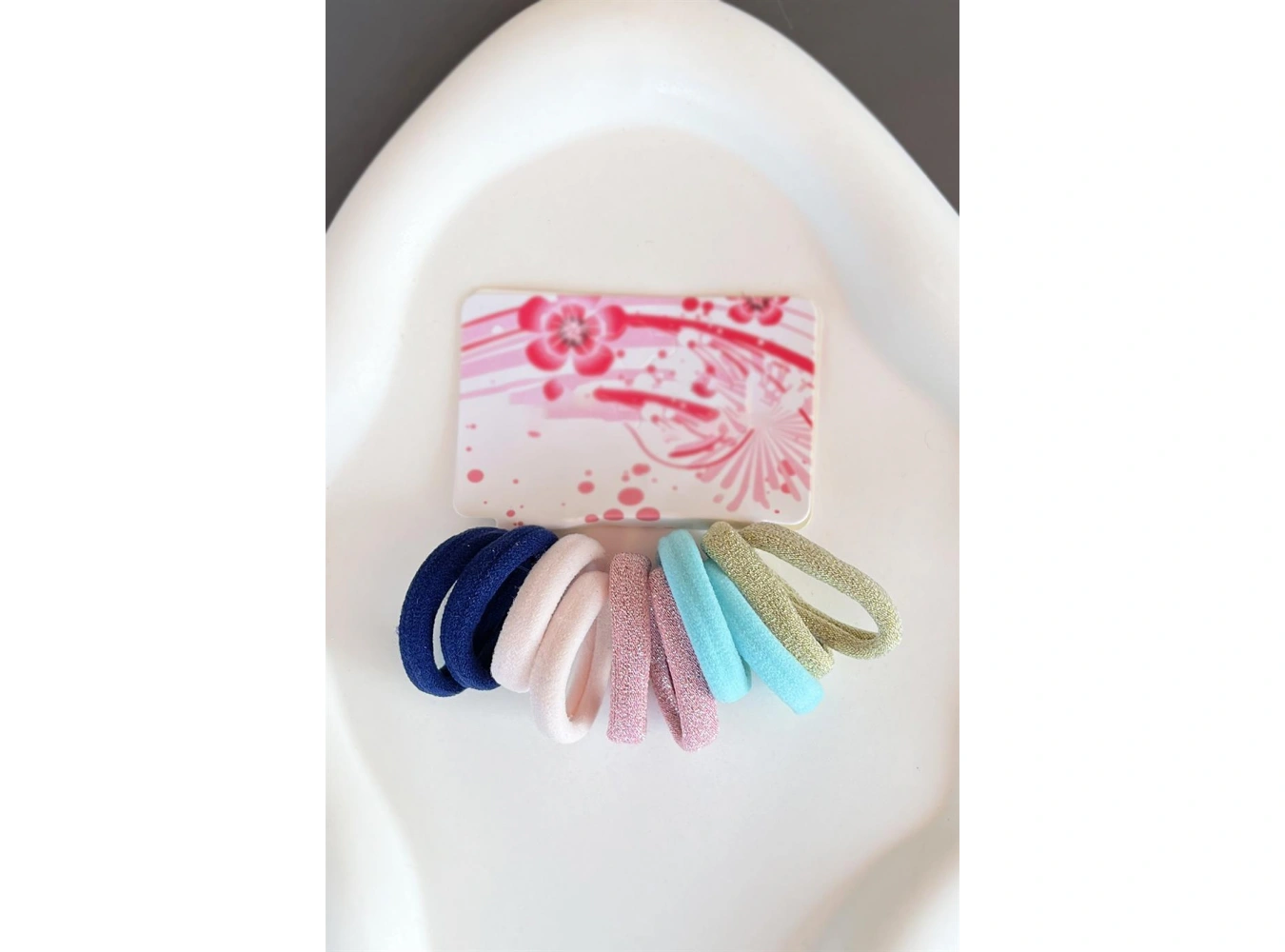 Karışık Renk 10lu Simli Havlu Lastik Toka