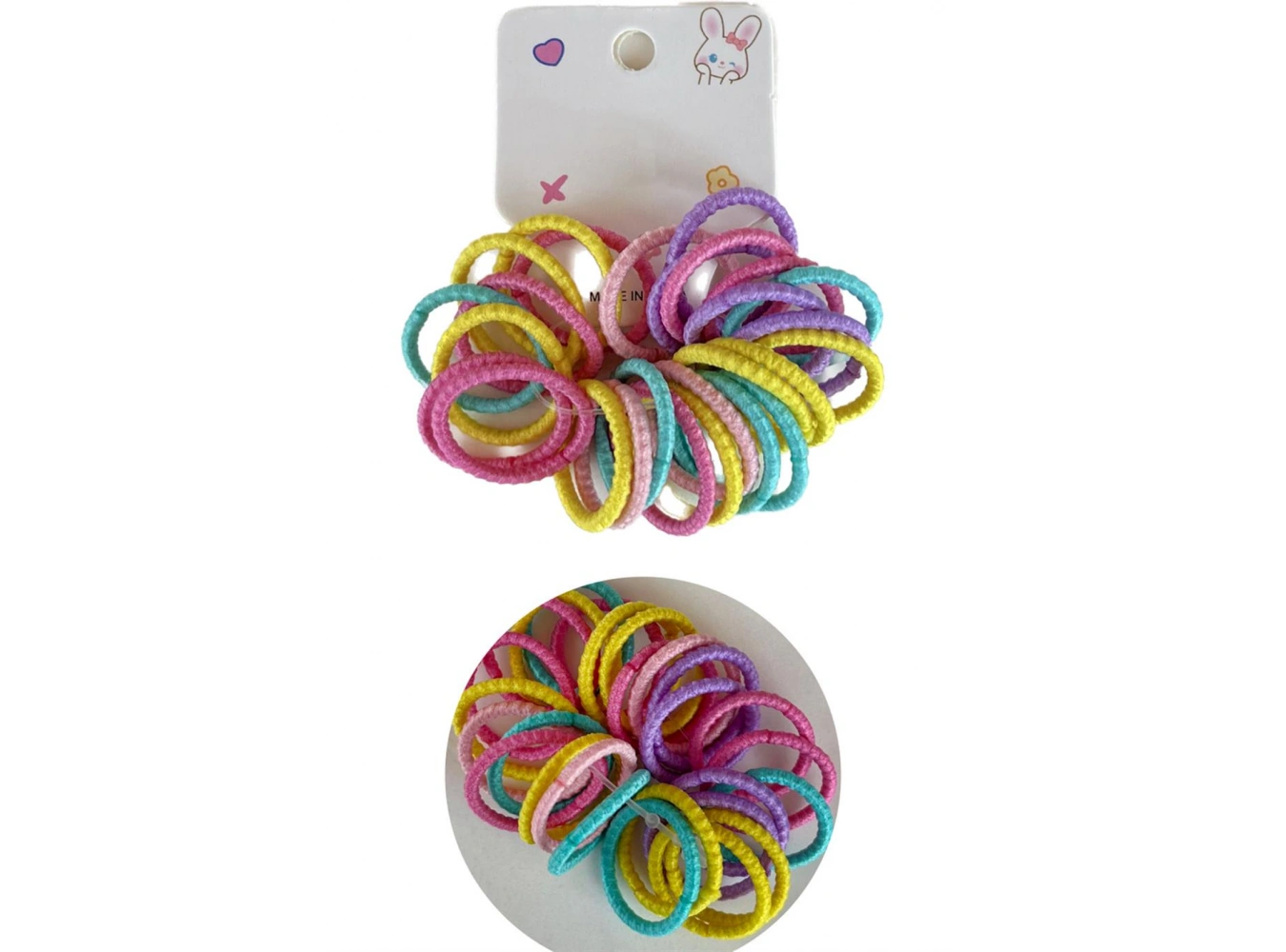 Karışık Renk Lastik Toka Set (Küçük Boy)