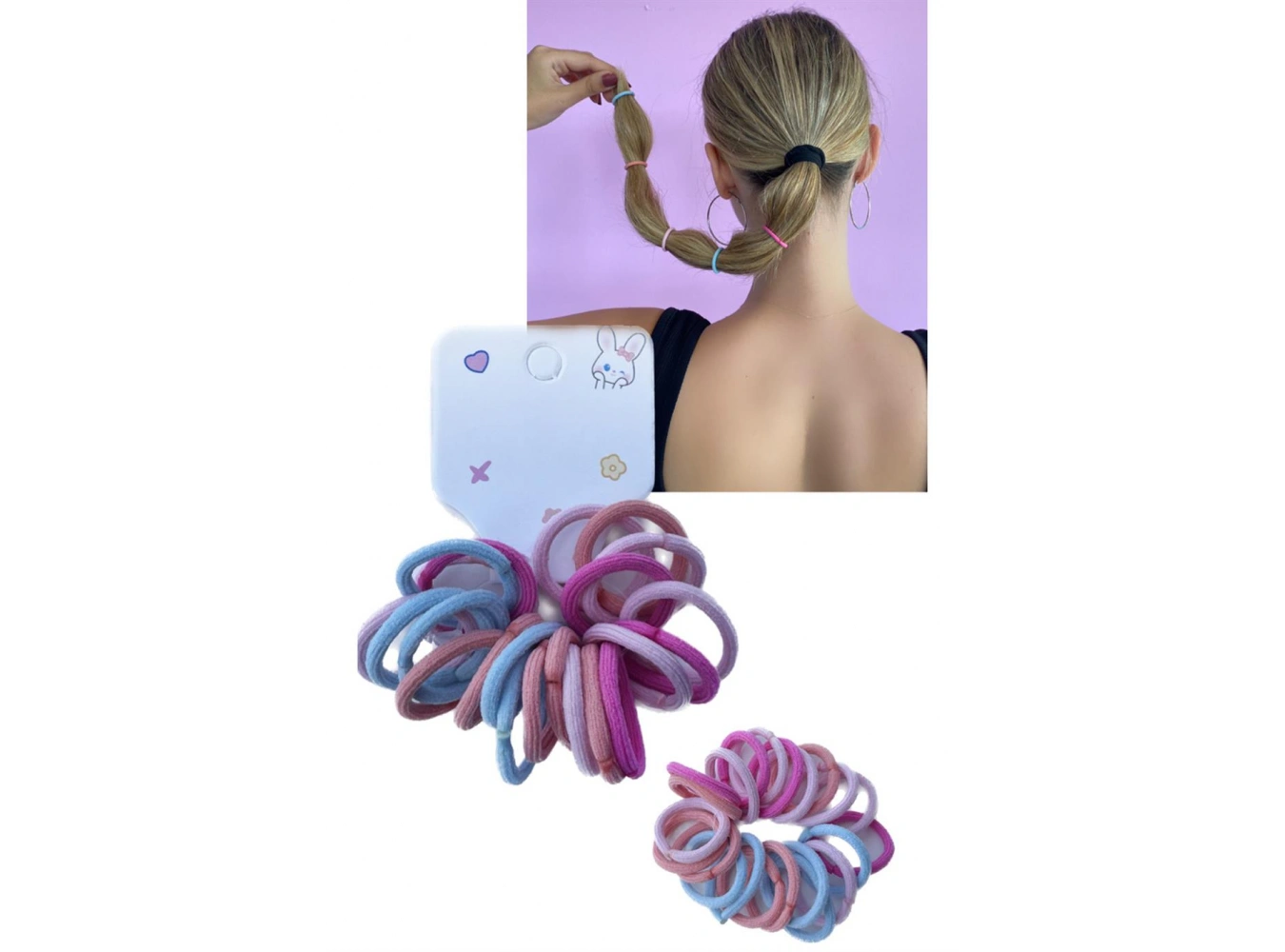 Karışık Renk Lastik Toka Set (Küçük Boy)