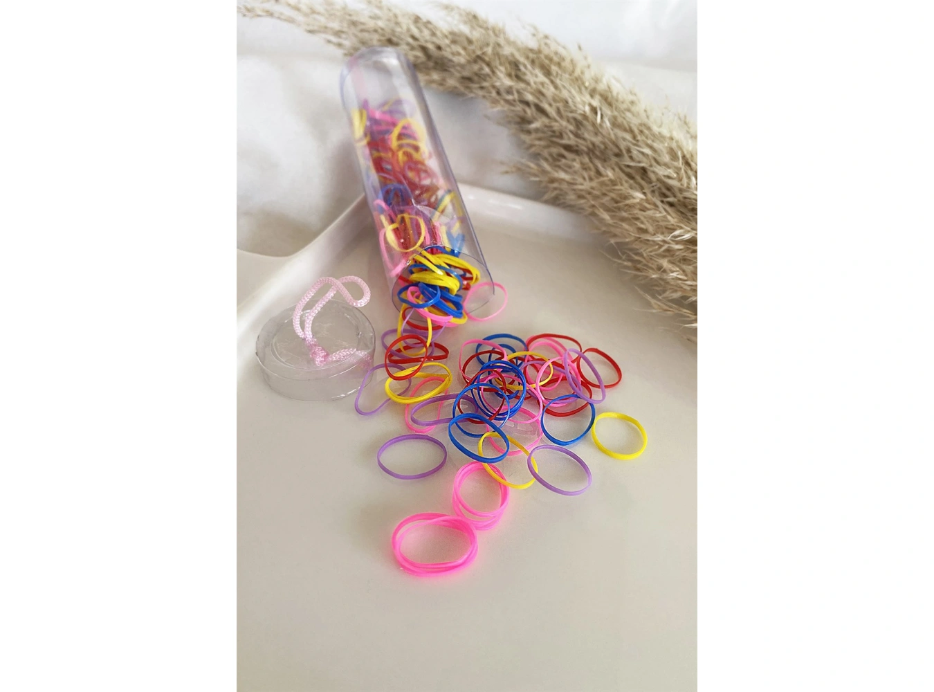 Karışık Renk Perma Paket Lastik Toka