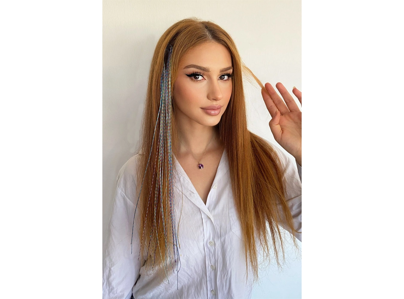 Karışık Renk Saç Aksesuarı / 50 cm