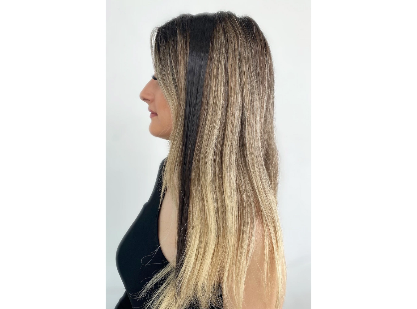 Koyu Kahverengi Çıt Çıt Yan Postiş 48 Cm