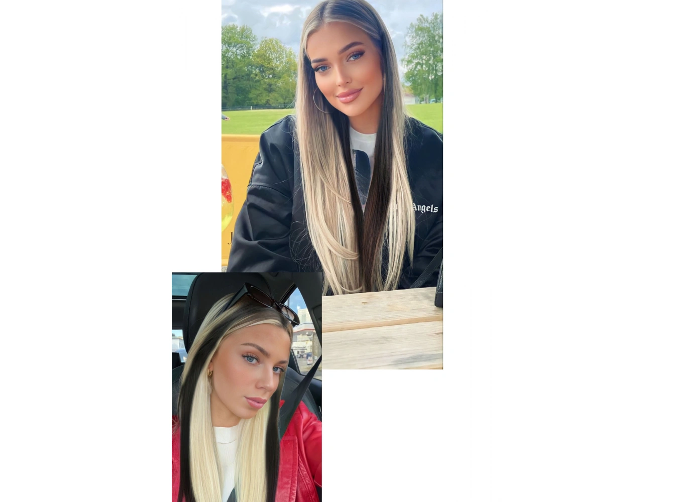 Koyu Kahverengi Çıt Çıt Yan Postiş 48 Cm