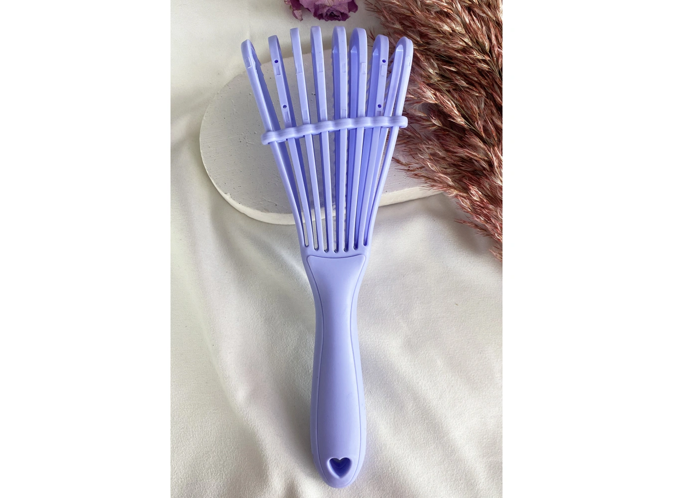 Lila Renk Dolaşık Açıcı Masaj Etkili Elektriklenmeyi Önleyen Saç Fırçası/ Tarak