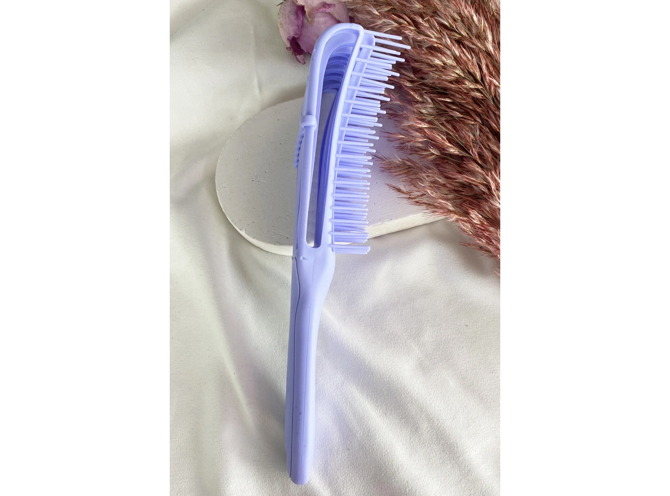 Lila Renk Dolaşık Açıcı Masaj Etkili Elektriklenmeyi Önleyen Saç Fırçası/ Tarak