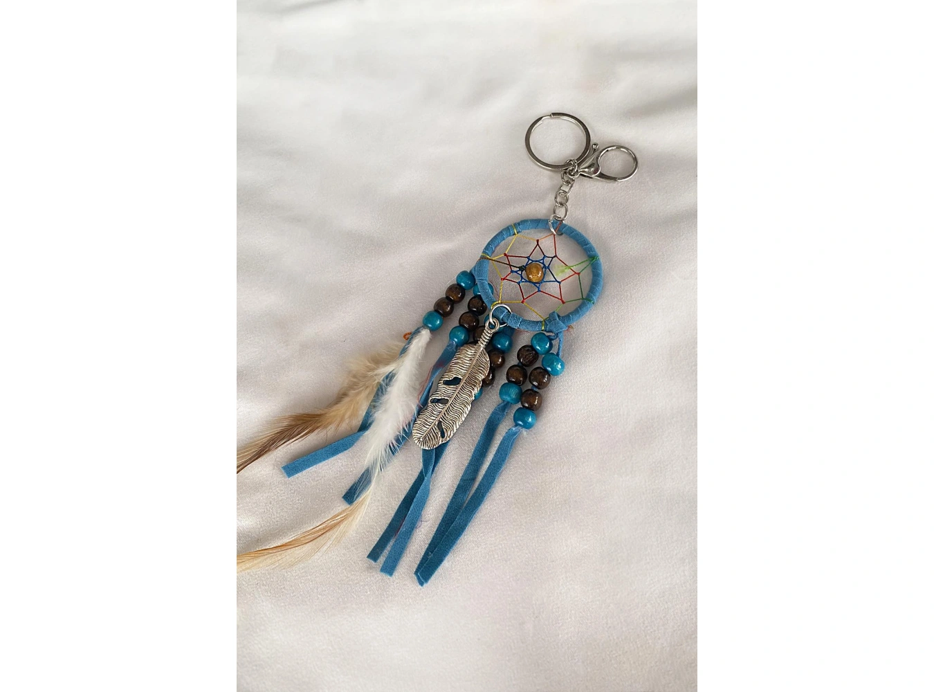 Mavi Renk Boncuklu Rüya Kapanı Detaylı Anahtarlık