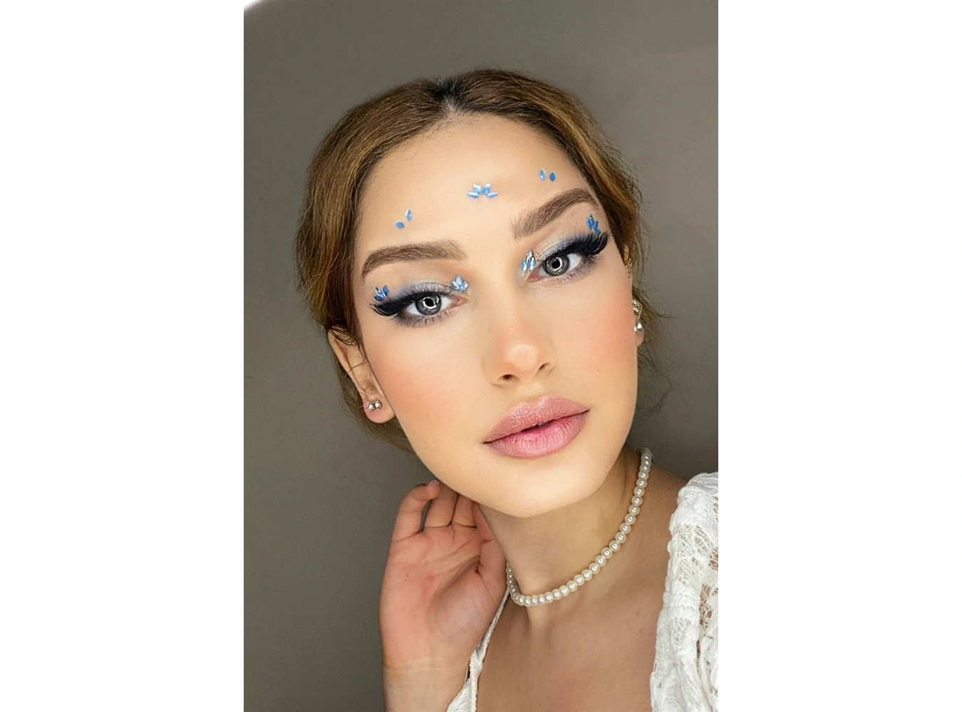 Mavi Renk Vücut Ve Yüz Taşı/ Taşlı Sticker