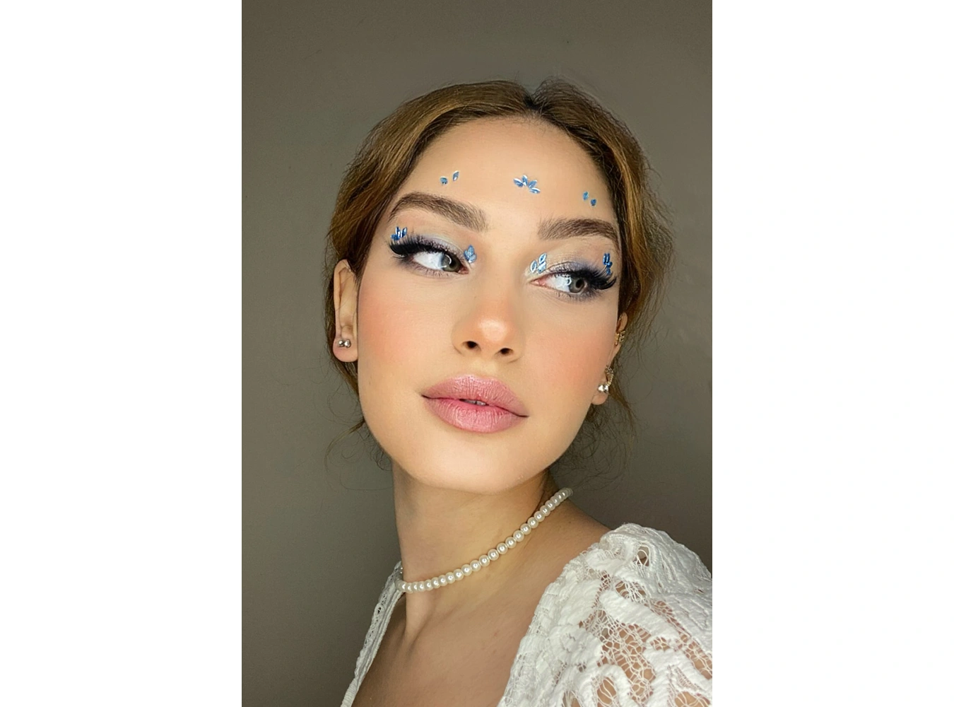 Mavi Renk Vücut Ve Yüz Taşı/ Taşlı Sticker