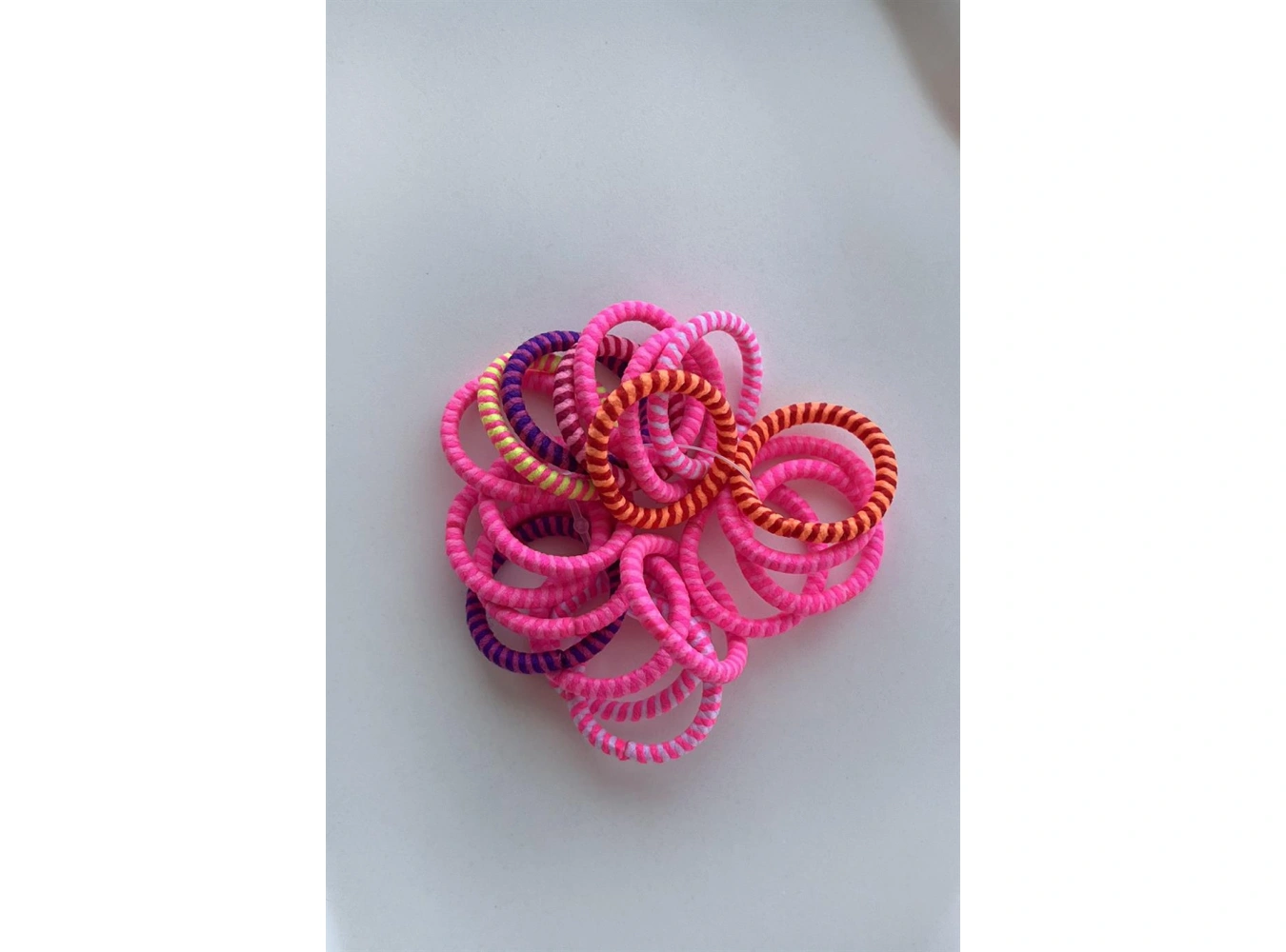 Neon Karışık Renk Lastik Toka Set (Küçük Boy)