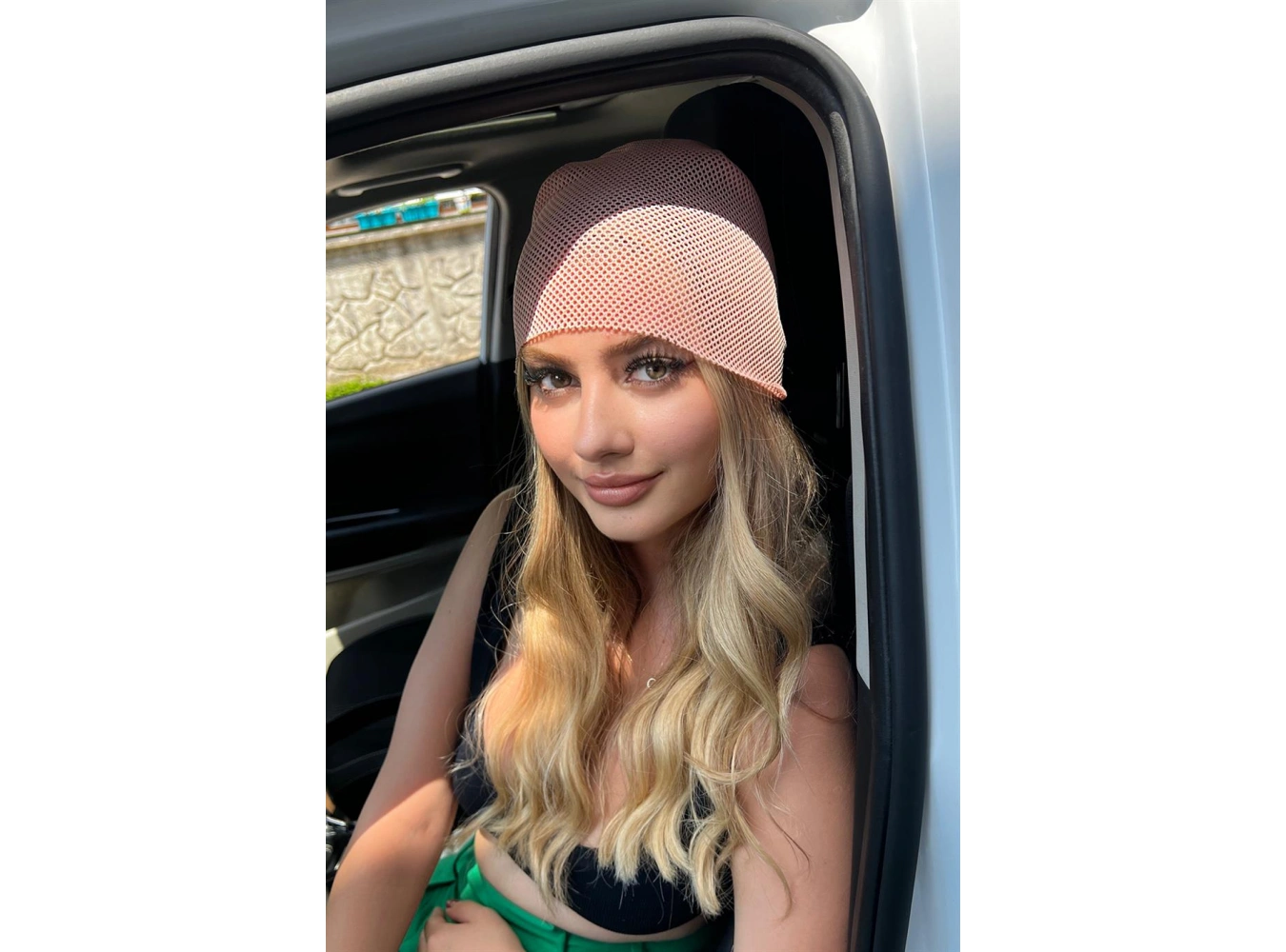 Pembe Renk Fileli Fular