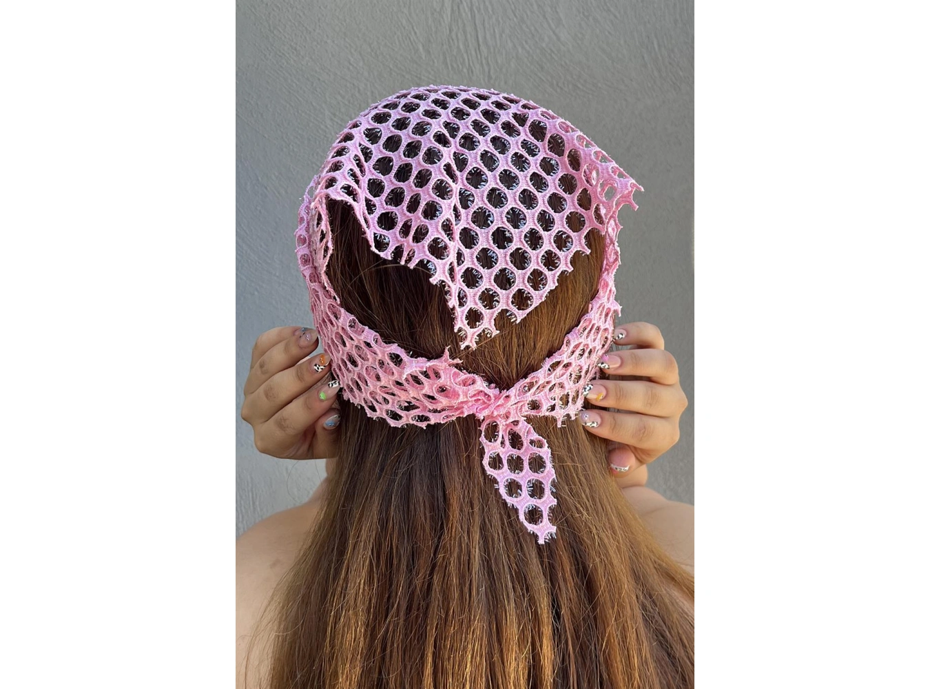 Pembe Renk Simli Fular