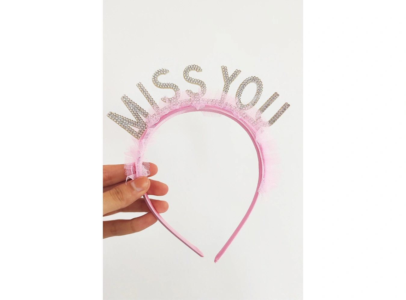 Pembe Renk Yazılı Taç