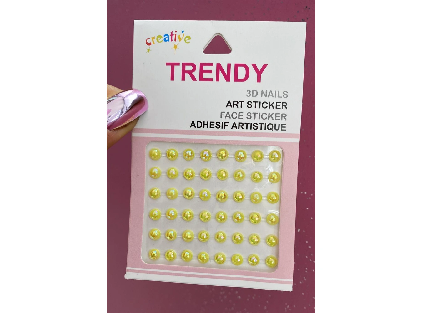 Sarı Renk Saç Vücut Ve Yüz Taşı Sticker